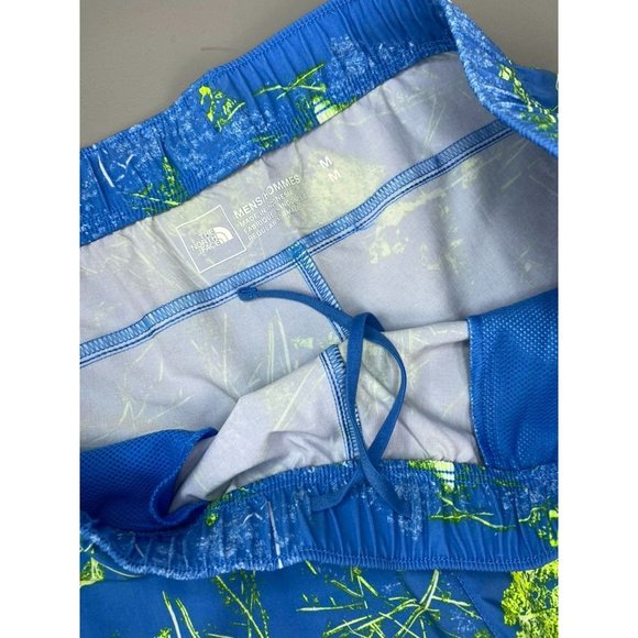 The North Face men's medium blue patterned wander shorts performance lightweight - Picture 5 of 6